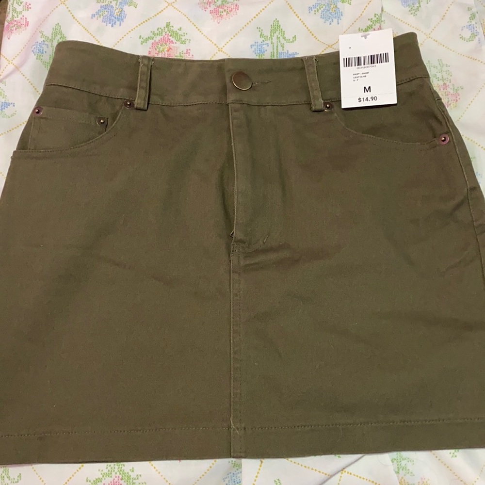 Green Mini skirt